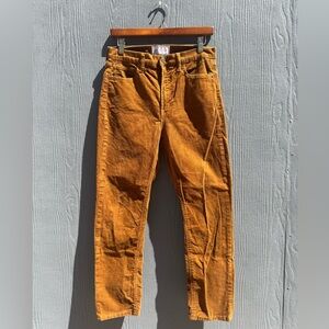 Gap Vintage Slim High Rise Corduroy Pants in Brown Size 28